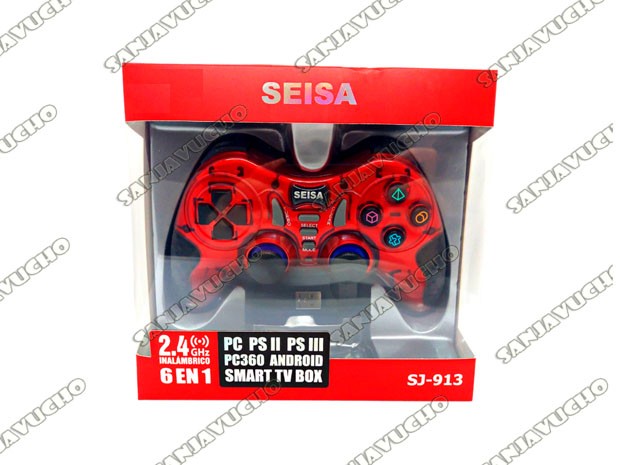 &u+ JOYSTICK 6 EN 1 WIRELESS A PILA PC PS2 PS3 SJ-913